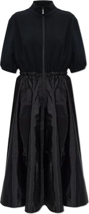 Moncler Jurk van gemengde stoffen - Dames - Casual kleedjes - Zwart - M - Polyester - Kleedjes