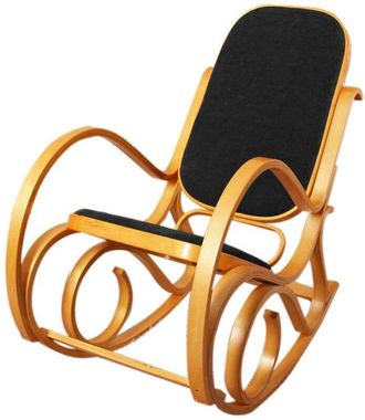 Hhg Hhg - Nunca Usado] Mecedora M41, Sill&oacute;n Giratorio Sill&oacute;n Tv, Madera Maciza, Aspecto Roble, Imitaci&oacute;n Cuero Negro