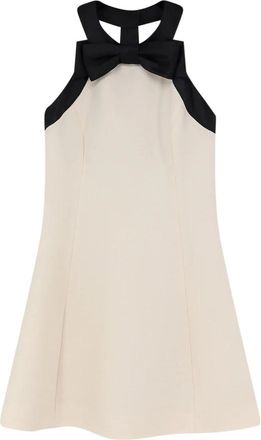 Valentino Korte Jurk - Dames - Korte kleedjes - Beige - S - Wol - Kleedjes