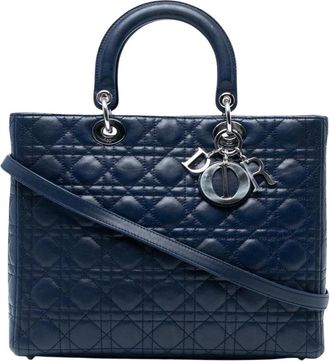 Dior Borsa in Pelle Pre-owned con Manico Superiore - - Pre-owned - Donna - Blu - ONE SIZE