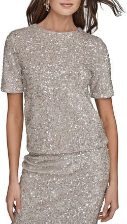DKNY Sequin Top in Vapor at Nordstrom, Size X-Large