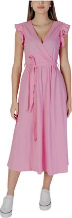 b.young Lente/Zomer Dames Katoenen Jurken Collectie - Dames - Casual kleedjes - Roze - 2XS - Katoen - Kleedjes