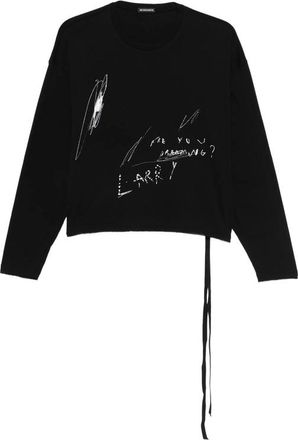 Ann Demeulemeester Nikita Graphic-print Drawstring Top