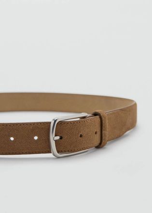 Mango Cintura pelle nappa marrone medio - Uomo - 100 - MANGO MAN