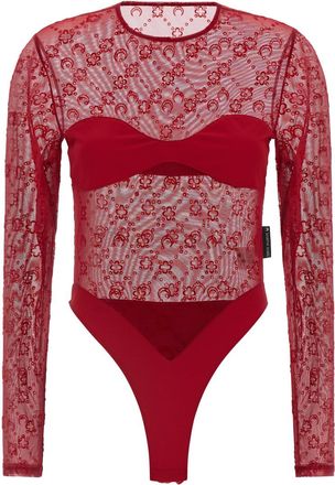 Marine Serre Red Moonogram Bodysuit