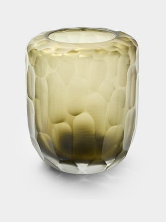 Micheluzzi Glass Rullo Laguna Bamboo Hand-Blown Murano Glass Vase (6in/16cm)