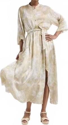 Forte_Forte The Secret Lily Print Viscose Satin Skirt In Clorofilla