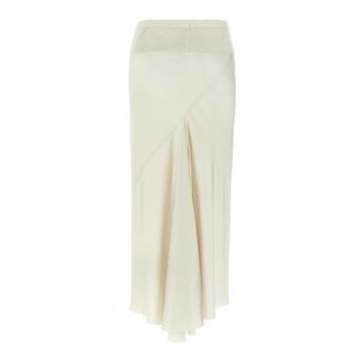 Rick Owens Midi Skirts, female, Beige, Size: M A Line Bias Skirt