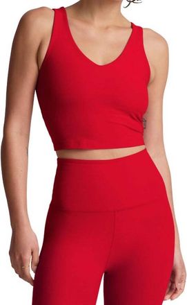 Beyond Yoga Spacedye Good Day Cropped Tank In Holly Red Heather