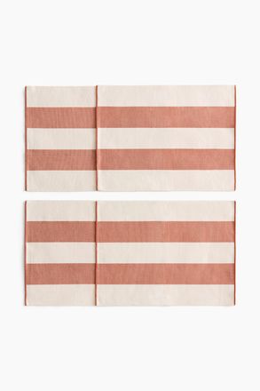 H&M 4er-Pack Tischsets aus Baumwolle - Orange