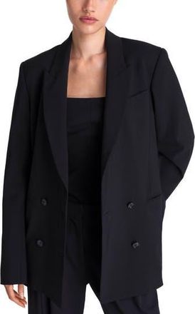 TWP Tabitha Double Breasted Stretch Blazer in Midnight at Nordstrom Rack, Size Medium