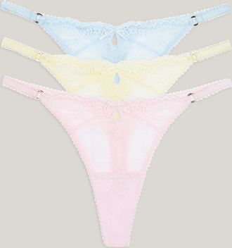 Lounge Lace Strings (3-pack) - Pastel - XXL