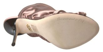 Dolce & Gabbana Womens Slingback Stiletto Brown Nylon Elastane Acetate