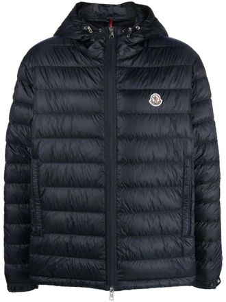 Moncler Blue Logo Patch Puffer Jacket