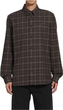 Burberry Check Katoenen Shirt - Heren - Casual Overhemden - Bruin - M - Katoen - Overhemden