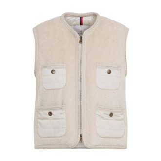 Moncler Vests, female, Beige, Size: S Mimosas Vest