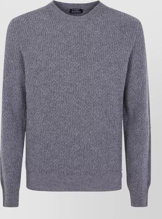 Barba embroidered wool crew-neck jumper