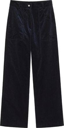 Forte_Forte Ribbed Velvet Wide-Leg Cargo Pants