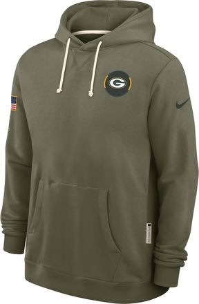 Nike Green Bay Packers Salute to Service Sideline Dominant Force Nike Mens Dri-FIT NFL Pullover Hoodie in Brown | 03AZ2DHA2C-D4V