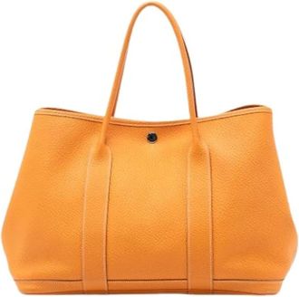 Herm&egrave;s Pre-owned Tote Bags, female, Orange, Size: ONE SIZE Pre-owned Leather Tote