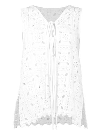 Miguelina Tula tank top - women - Cotton - M - White