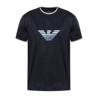 Emporio Armani Slim Fit T-Shirt - Heren - T-shirts - Blauw - XL - Katoen - Tops