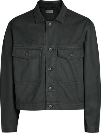 Christophe Lemaire flap-pocket jacket - men - Fabric - 52 - Black