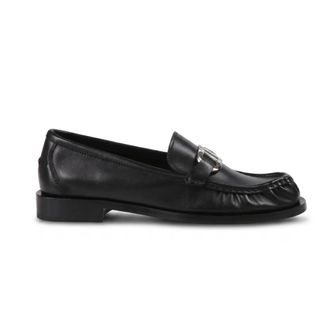 Ferragamo Mocasines con adorno Gancini - Shoes - Mujer - Negro - 39 1/2 EU