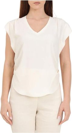 Pinko Pinko, Dames, Blouses & Shirts, Beige, Maat: XS Zijde