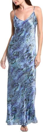 L'agence LAgence Serita V-Neck Bias Silk Maxi Dress