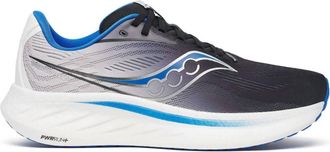 Saucony Mens Ride 18 Running Shoes In Black/skydiver