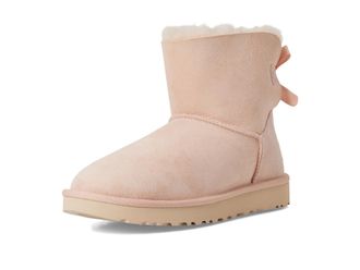 UGG Womens Mini Bailey Bow II Boot, Beige Blush, 8 UK