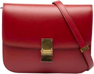 Celine Pre-owned Cross Body Bags, female, Red, Size: ONE SIZE Pre-owned Leather Crossbody Bag