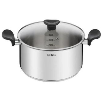 T-fal Cacerola De Acero Inoxidable De 24 Cm Con Tapa - E3084604 Tefal