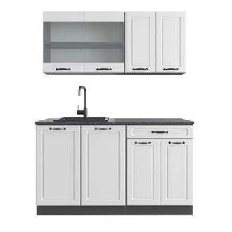 Vicco Cocina Vers&aacute;til R-line, Casa De Campo Blanca/antracita, 140 Cm, Et Antracita