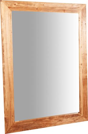 Biscottini International Espejo Rectangular De Pared De Colgar De Madera Maciza De Tilo Acabado Con Efecto Natural 90x3x120 Cm Made In Italy