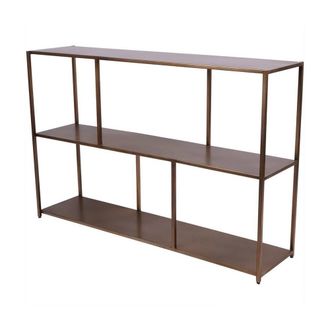 The Libra Company Brooks Console Table Brushed Champagne - Iron - L30.5xW122xH80.7 cm in Brown