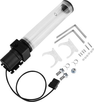 OEM Dep&oacute;sito Cil&iacute;ndrico De Refrigeraci&oacute;n L&iacute;quida Para Ordenador De Acr&iacute;lico, Para Montaje Por El Usuario, Con Bomba De 19 W, Rosca G1/4 Y 210 Mm