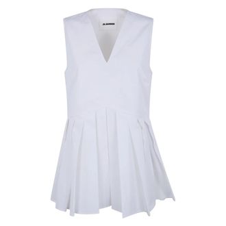 Jil Sander Sleeveless Top - Dames - Tops zonder mouwen - Wit - XS - Tops
