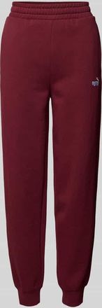 Puma Slim Fit Sweatpants mit Label-Stitching in Bordeaux, Größe XS