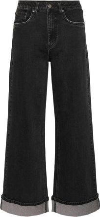 Gestuz Wide Jeans - Dames - Loose Fit Jeans - Zwart - W27 L32 - Katoen - Jeans