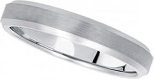 Allurez Comfort-Fit Carved Wedding Band in 14k White Gold (4mm)
