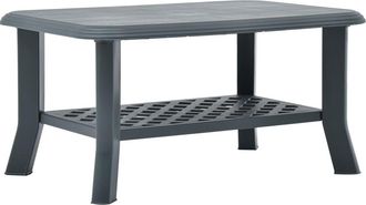 vidaXL Mesa De Centro De Pl&aacute;stico Verde 90x60x46 Cm Vidaxl