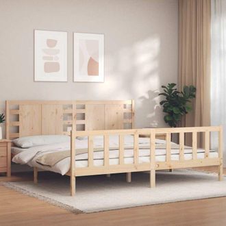 vidaXL Vidaxl - Estructura De Cama Sin Colch&oacute;n Madera Maciza De Pino 200x200 Cm