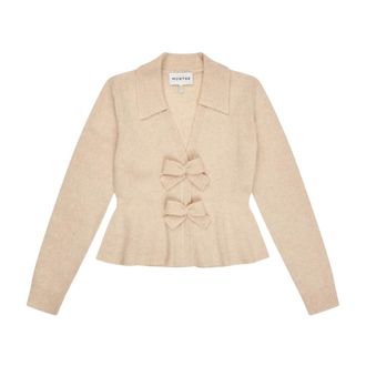 Munthe Cardigan Ovilla in Maglia - - Knitwear - Donna - Beige - XL