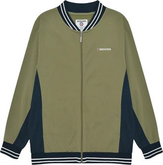 Lambretta Heren Vintage Jas (Kaki Groen/Donkerblauw/Wit)