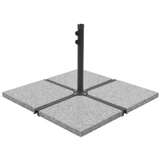 vidaXL Placas De Peso De Paraguas Cuadradas 4 Pcs Granite 100 Kg De Gris - 317740