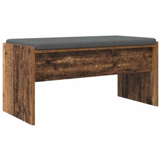 vidaXL Banco De Entrada Con Coj&iacute;n Madera Vieja 83 X 38 X 40 Cm Vidaxl