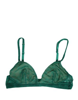 Dolce & Gabbana Womens Green Nylon Stretch Soft Cup Brassiere Underwear Elastane Clothing