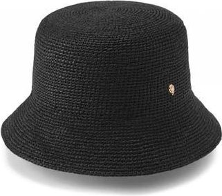 Helen Kaminski Bella Packable Straw Bucket Hat in Charcoal at Nordstrom Rack